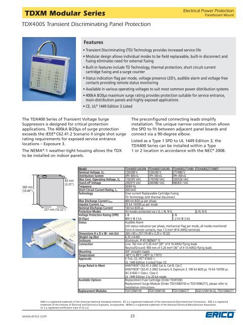 Coordinated Facility Protection Catalog - Erico