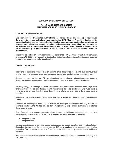 Dimensionamiento de supresores de transitorios, TVSS.pdf