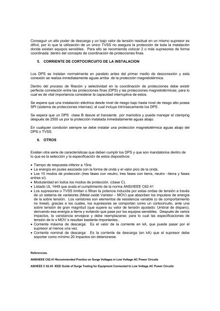 Dimensionamiento de supresores de transitorios, TVSS.pdf