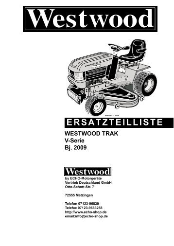 Westwood V-Serie ab Bj. 2009 - Gartentechnik-Bremen