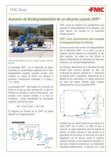 Aumento de Biodegradabilidad de un efluente ... - FMC Foret SA