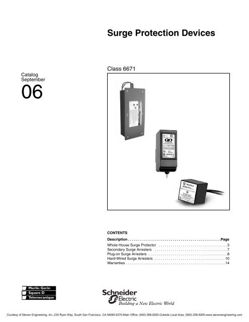 Schneider Electric Surge Protection Devices - Steven Engineering