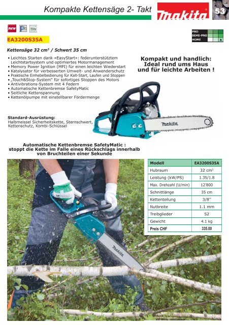 Makita Gartengeräte 2013 - Weber+Widmer AG