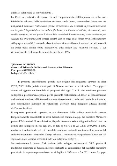 relazione - Consiglio Ordine Avvocati di Salerno