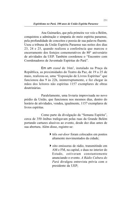 Livro História do Espiritismo no Pará - União Espírita Paraense