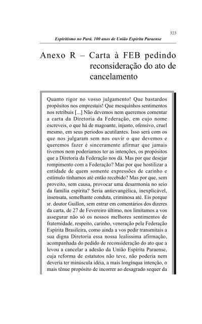 Livro História do Espiritismo no Pará - União Espírita Paraense