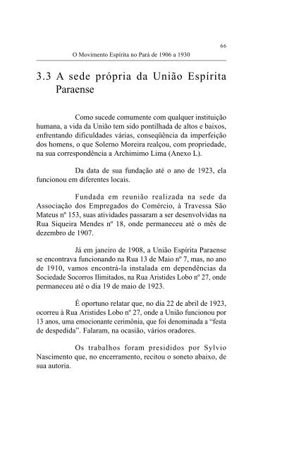 Livro História do Espiritismo no Pará - União Espírita Paraense