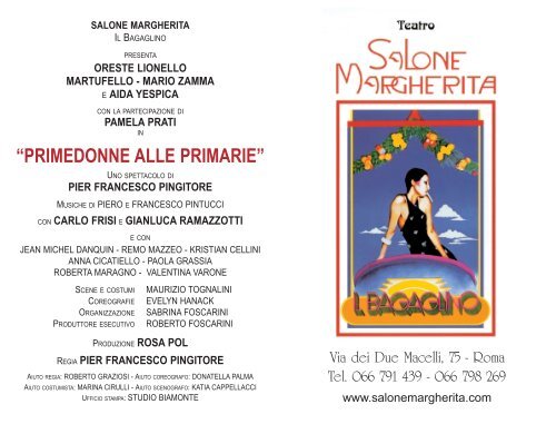 “PRIMEDONNE ALLE PRIMARIE” - Salone Margherita