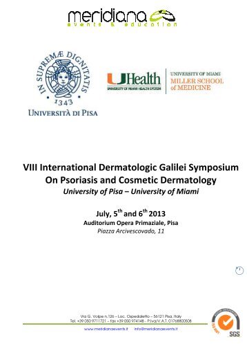 VIII International Dermatologic Galilei Symposium On Psoriasis and ...