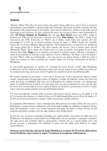 SCARICA IL PDF COMPLETO DELLA ... - Pininfarina