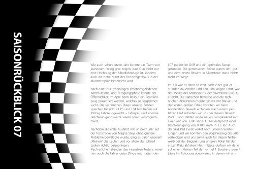 Newsletter 01/2008 - joanneum racing graz