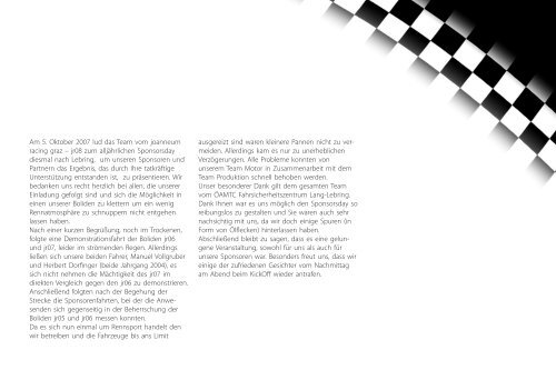 Newsletter 01/2008 - joanneum racing graz