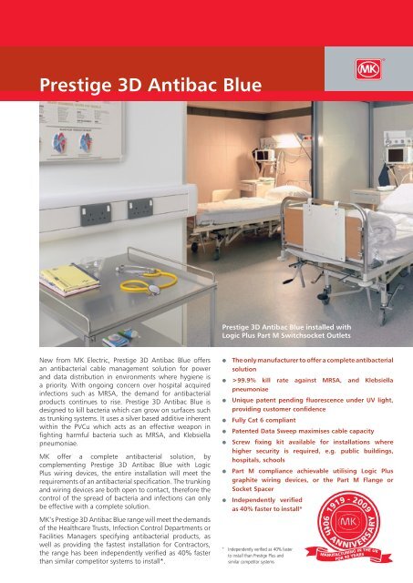 Prestige 3D Antibac Blue - MK Electric