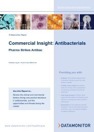 Commercial Insight: Antibacterials Pharma - Datamonitor