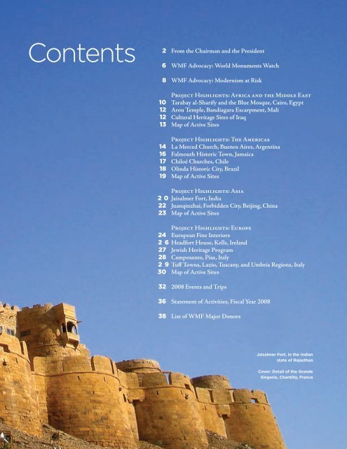 2008 Annual Report - World Monuments Fund