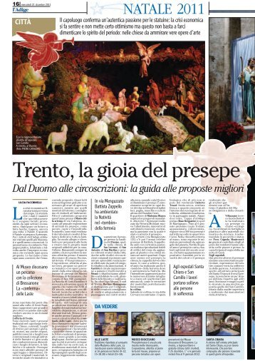 Trento, la gioia del presepe - L'Adige