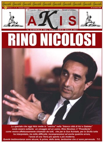 RINO NICOLOSI - Akis