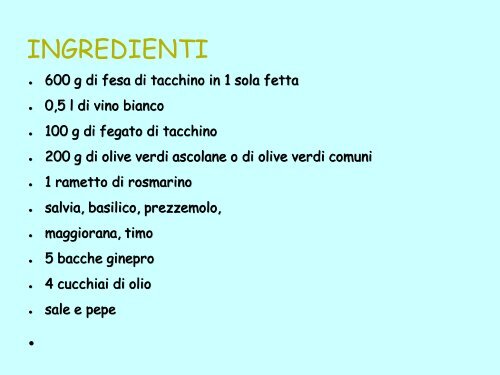 Ricette italiane