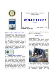 BOLLETTINO - Rotary Club Tempio Pausania