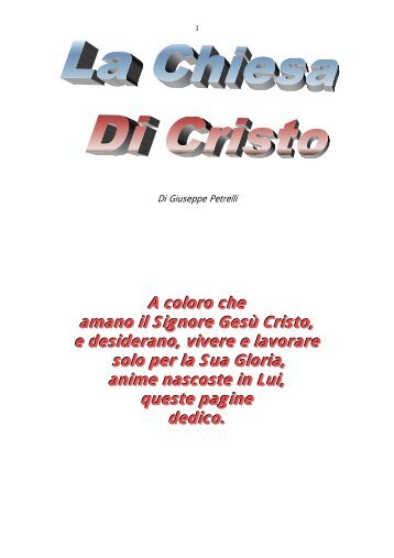 La Chiesa di Cristo - Giuseppe Petrelli