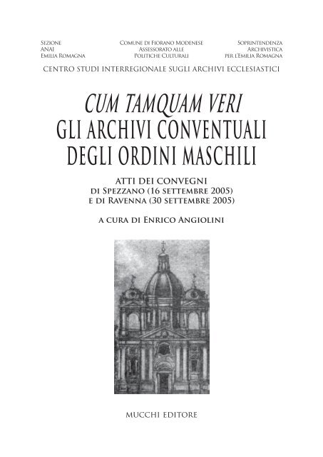 Cum Tamquam Veri 2005 - Soprintendenza archivistica per l'Emilia ...