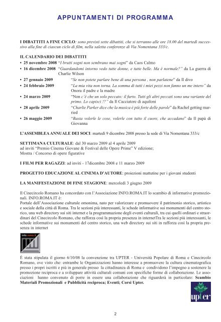 Per la stagione 2008/2009 sono operanti due Comitati Consultivi IN ...