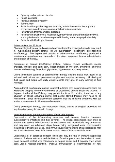 DATA SHEET PREDNISONE - Medsafe