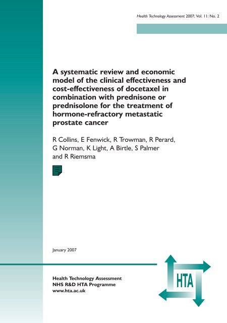 Docetaxel with prednisone or prednisolone for the treatment of ...