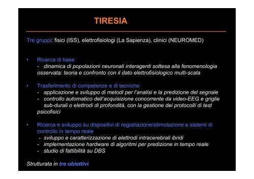TIRESIA - Infn