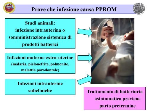 PPROM Eziopatogenesi, fattori di rischio e possibilità di predizione