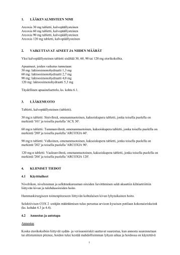 Arcoxia, INN-etoricoxib - MSDinfo