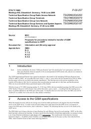 1 Introduction 2 Access to the GSM specifications - 3GPP