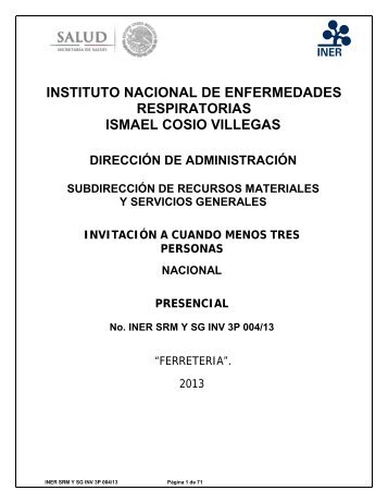 SECRETARÍA DE SALUD - Instituto Nacional de Enfermedades ...