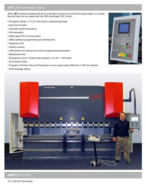 JMT AD-R Press Brake Catalog - Jorgenson Machine Tools