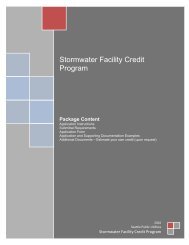 Stormwater Facility Credit Program - City of Seattle