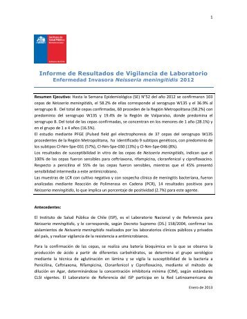 Informe vigilancia de laboratorio - Instituto de Salud Pública de Chile