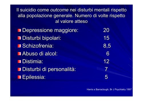 Psicopatologia e Prevenzione del Suicidio - Agenzia di Sanità ...