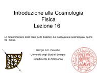 Introduzione alla Cosmologia Fisica Lezione 16 - STOQ