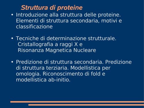 Struttura di proteine