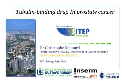 TAT 2011 presentation: Tubulin-binding drugs in prostate cancer