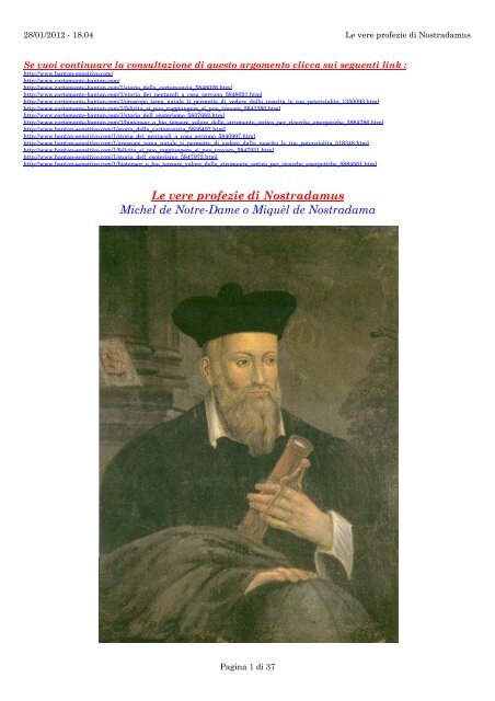 Le vere profezie di Nostradamus