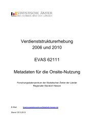 Verdienststrukturerhebung 2006 und 2010 EVAS 62111 Metadaten ...