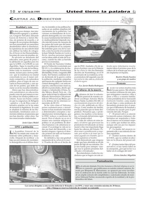 nº 178/16-ix-1999 semanario de información religiosa - Alfa y Omega