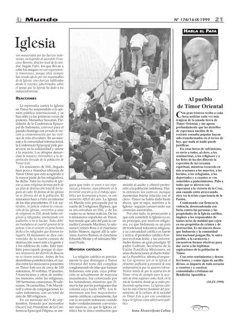 nº 178/16-ix-1999 semanario de información religiosa - Alfa y Omega