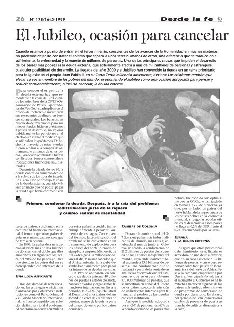 nº 178/16-ix-1999 semanario de información religiosa - Alfa y Omega