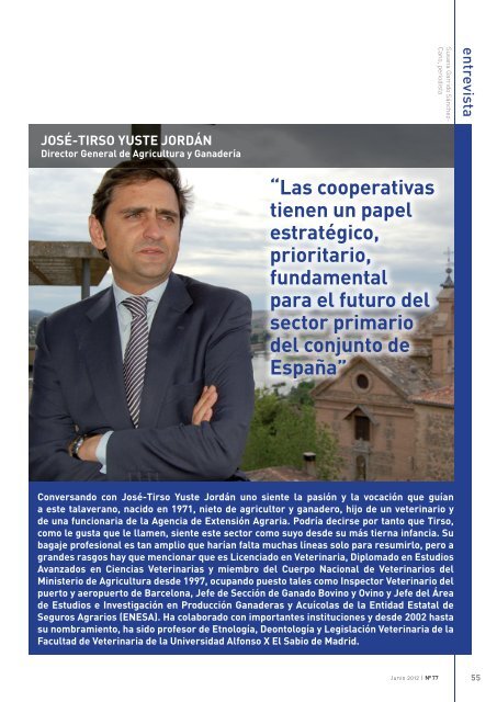 Entrevista a José Tirso Yuste, Director General de Agricultura y ...