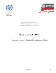 REGULILE JOCULUI - Ministerul Muncii, Protectiei Sociale si Familiei