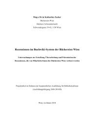 Rezensionen im Buchwiki-System der Büchereien Wien