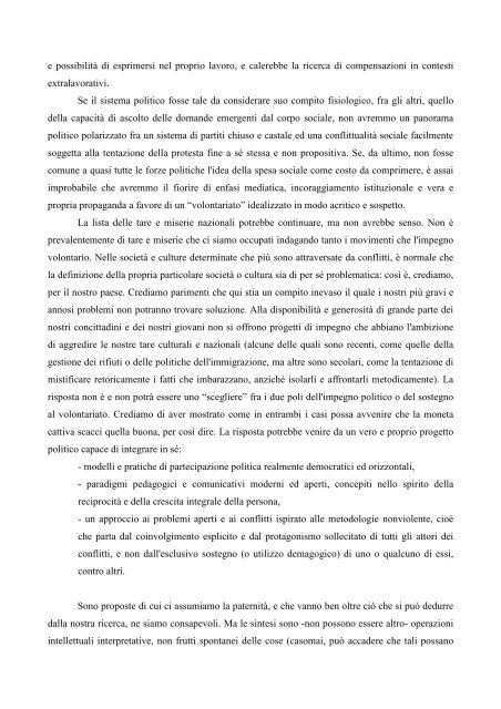 Abstract tesi con indice e bibliografia - La Citta' dei Cittadini