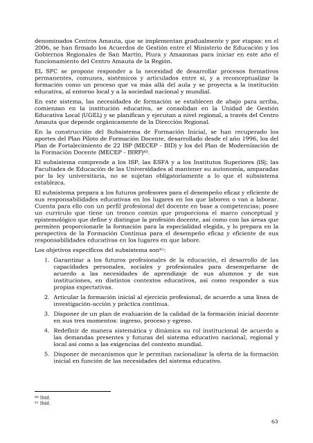 Construyendo una Política de Formación Magisterial (1997-2006)